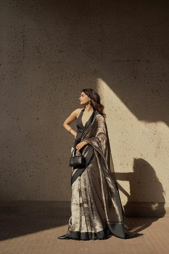 Handwoven saree styled by Kausheyam Banaras